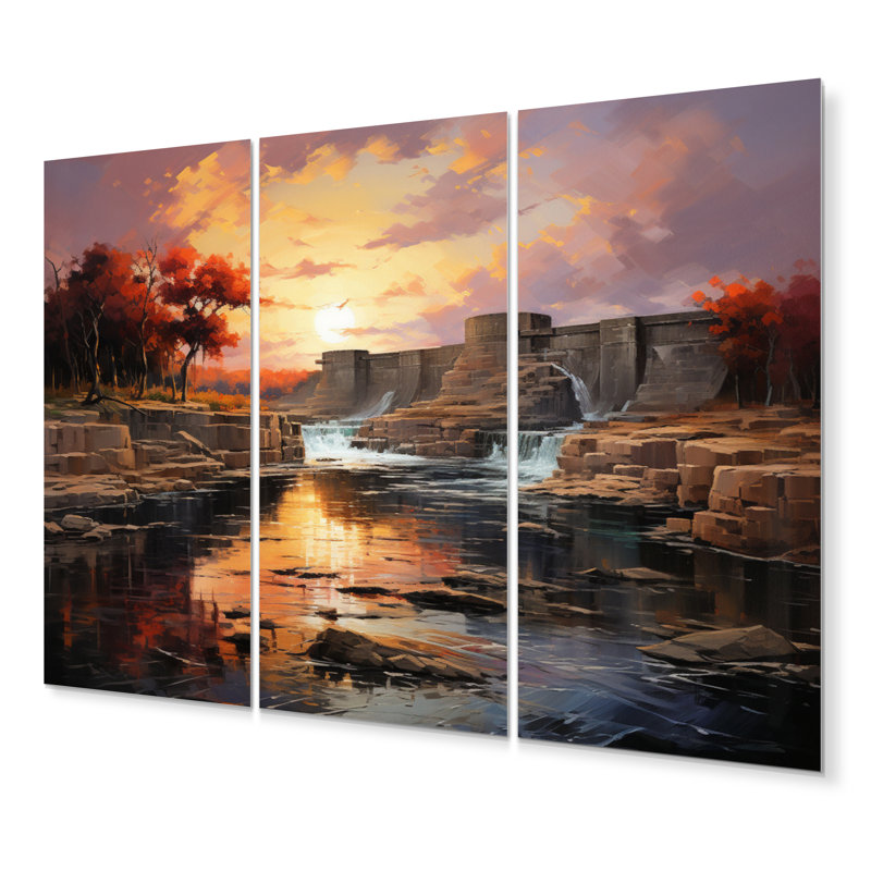 Neveda Canyon Scenery I - Paysages, ensemble d'art mural en métal