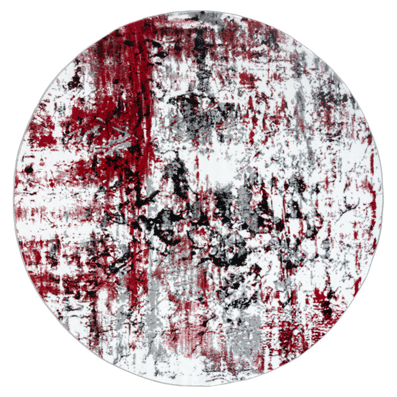 Hellie Abstract Indoor Rug, Round 6'11"