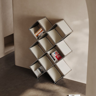 Étagère de rangement minimaliste italienne en acier inoxydable