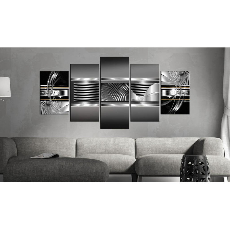 Rythme de platine 5 pièces, H 40 po x l 80 po x P 0,7 po