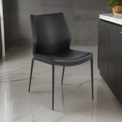 Chaise d'appoint en similicuir 18,5 po H