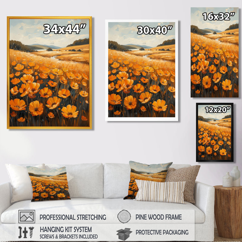 Décoration murale jaune renoncule fleur jaune II - boutons d'or, Toile tendue, H 20 po x l 12 po x P 1 po
