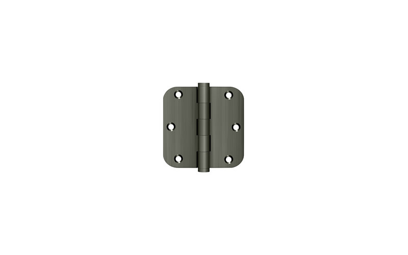 Hinge, Antique Nickel, Solid Brass