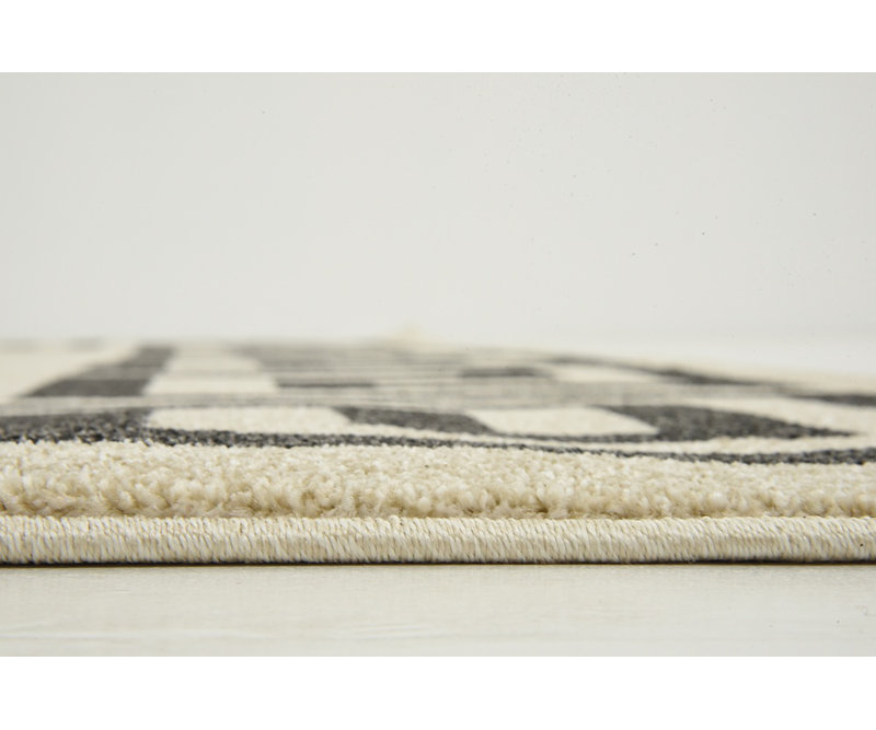 Tapis beige / noir Barreto, Rectangle 2 pi x 3 pi