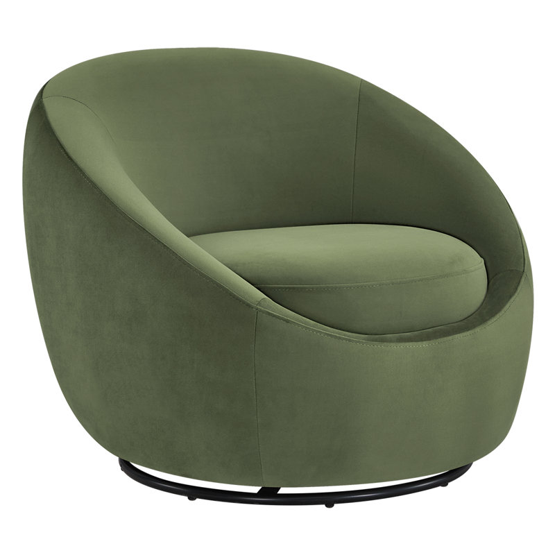 Fauteuil d'appoint pivotant rembourré, Vert