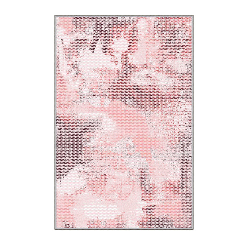 Tapis de haute qualité imprimé en 3D (2,6 x 4,0 pi), 100% polyester, d'une hauteur de poils de 0,3 po | Pois antibactérien et antidérapant en feutre de PVC | Lavable à la machine, conception élégante pour le salon, la chambre à coucher et le bureau