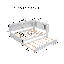 Lit de jour double en bois avec couchette et tablettes de rangement-1762037718