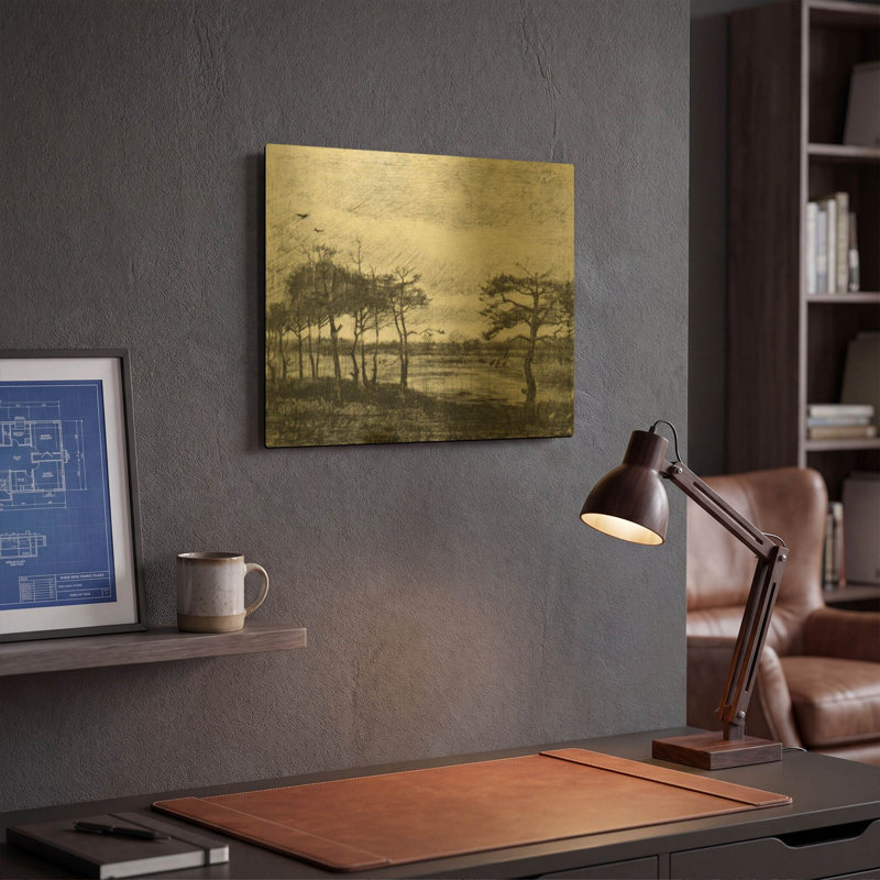«Vincent Van Gogh 06» par Vincent Van Gogh, art mural en métal doré, 16 po x 12 po, 16"x12"