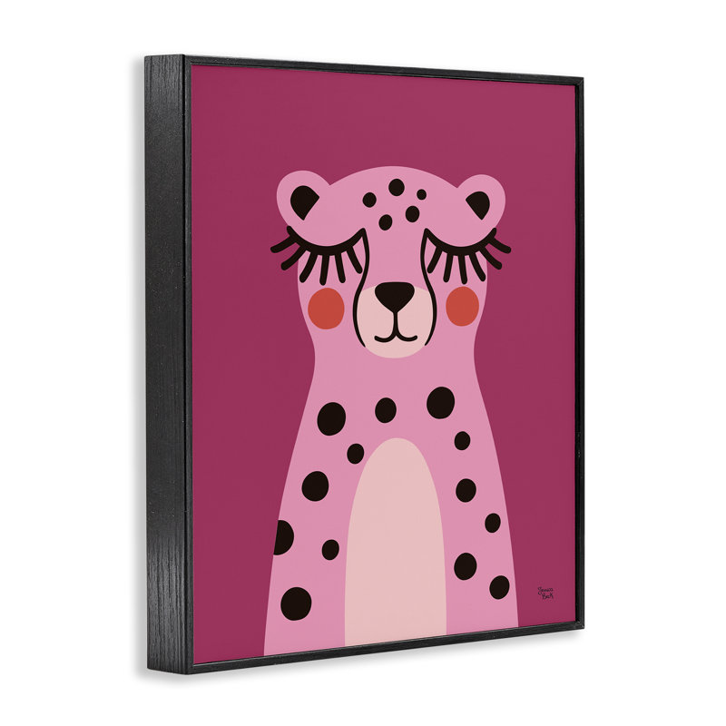 Giclée rose encadrée, design par Jessica Beck, H 20 po x l 16 po, Giclée encadrée noir minuit