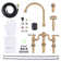 ARCORA Double-Handle High-Arc Widespread Deck Mounted Bridge Kitchen Faucet With Side Spray