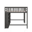 Lit mezzanine double avec tablettes-119971427