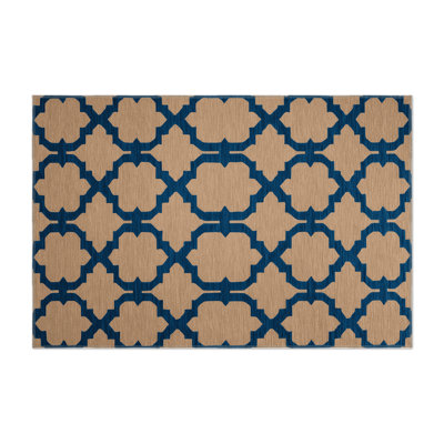 Tapis intérieur et extérieur beige Trellis