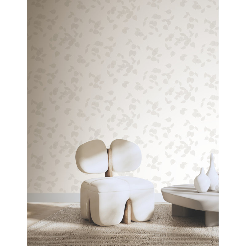 Papier peint feuilles de gula, Blanc