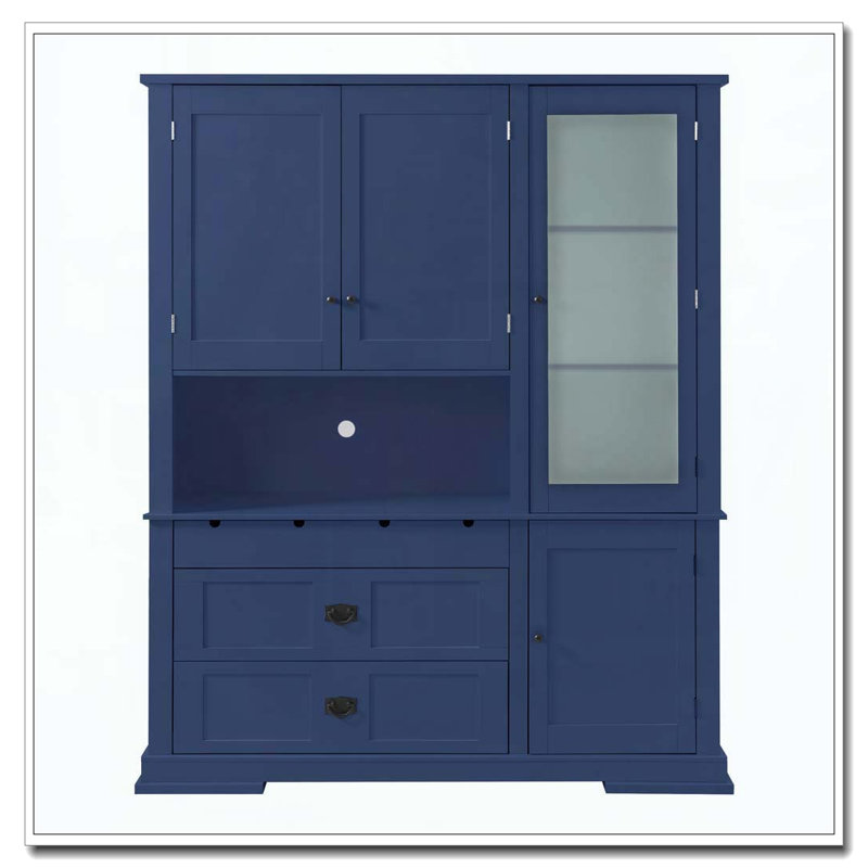 Armoire de cuisine sur pied Traditional, Bleu