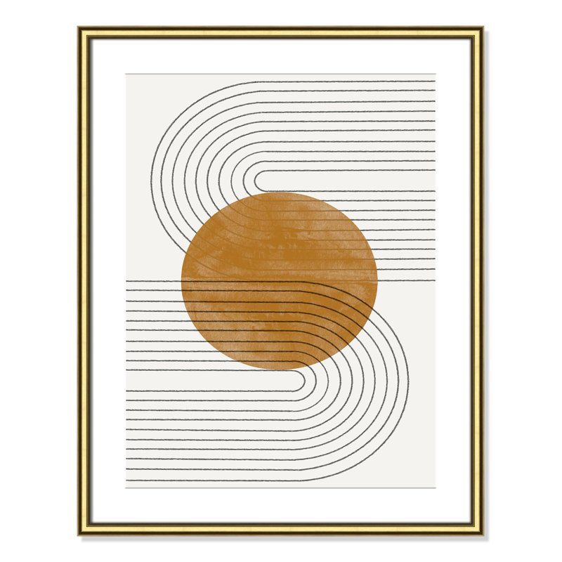 Échos courbés par Miuus Studio, Imprimé mat, 24.75'' W x 30.75'' H, Or classique