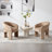 Mid Century Modern Accent Chairs Round Barrel  Armchairs Comfy Upholstered Lounge Chairs For Living Room-1369924945