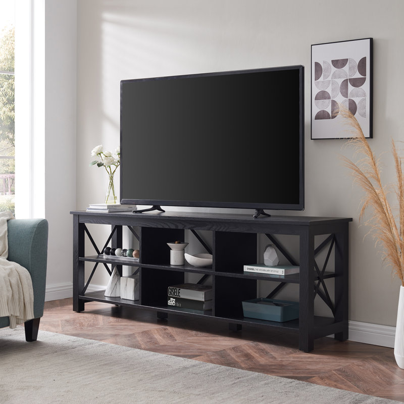 Unfinished TV Stand for TVs up to 75", Black