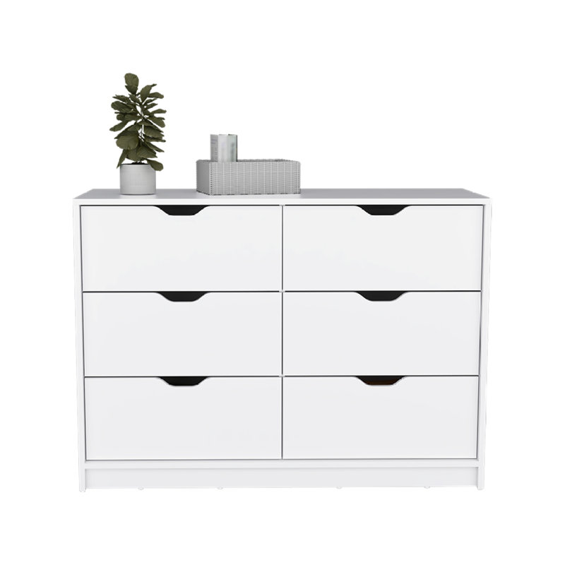 Commode moderne à quatre tiroirs, Blanc