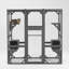 Enclos d'extérieur en bois pour chat avec couvercle, fini en gris et mesurant 71 pouces de long, 37 pouces de large et 71 pouces de haut. Cette grande cage à chat comprend des plateformes de saut et des condos, offrant une protection contre les intempéries.-645648685
