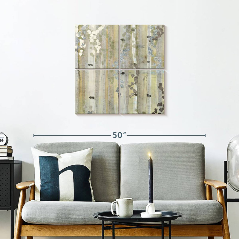 Harnek abstrait printemps Birch Grove II, H 26 po x l 26 po