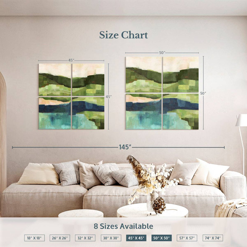 Avery Pastoral Patchwork I, 50" H x 50" W