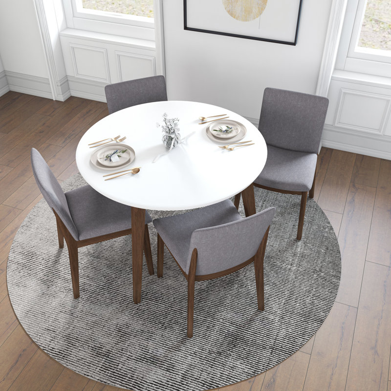 Ensemble repas pour 4 personnes Dehatte, Gris clair