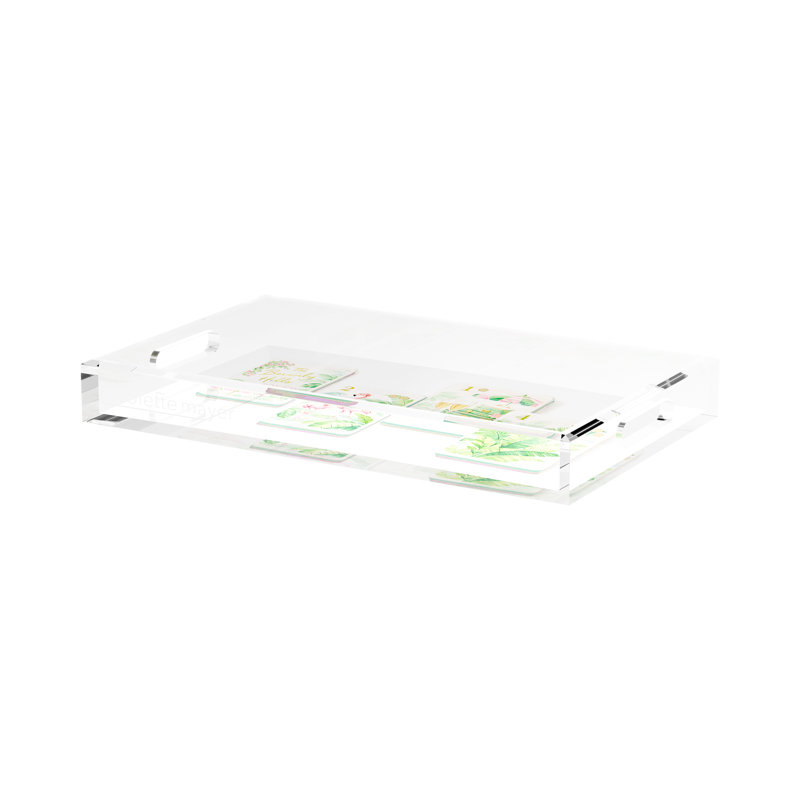 Mahjong Acrylic Decorative Tray, 17"W x 10.5"D x 2"H