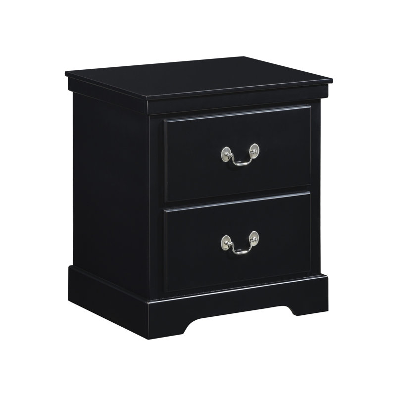 Table de chevet 2 tiroirs Jeffers, Noir