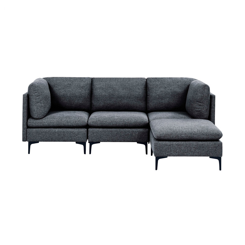 Sectional Sofa with Metal Legs