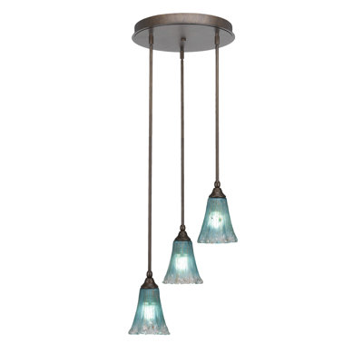 Empire 3 Light Stem Hung Cluster Pendalier