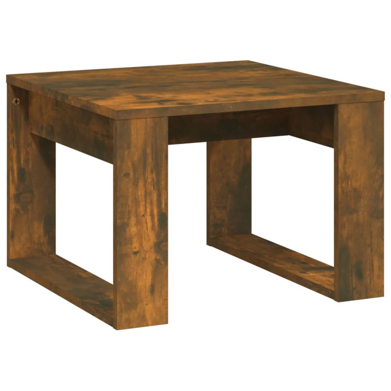Side Table Engineered Wood Square Minimalist, Gray Sonoma