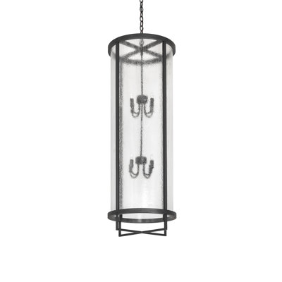 Luminaire suspendu cylindrique à 8 lumières Tyron
