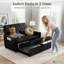 Canapé-lit 46 po escamotable pliant, petit canapé-lit convertible avec table d'appoint et port USB latéral-472535118