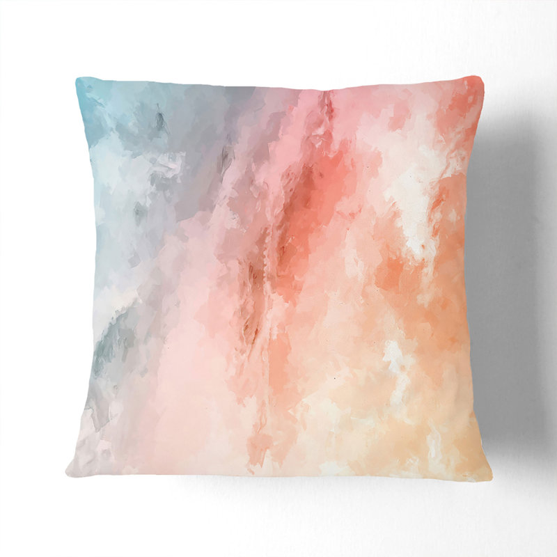 Inspiration from the Clouds Cushion with Filling, 40cm H x 40cm W x 15cm D, White