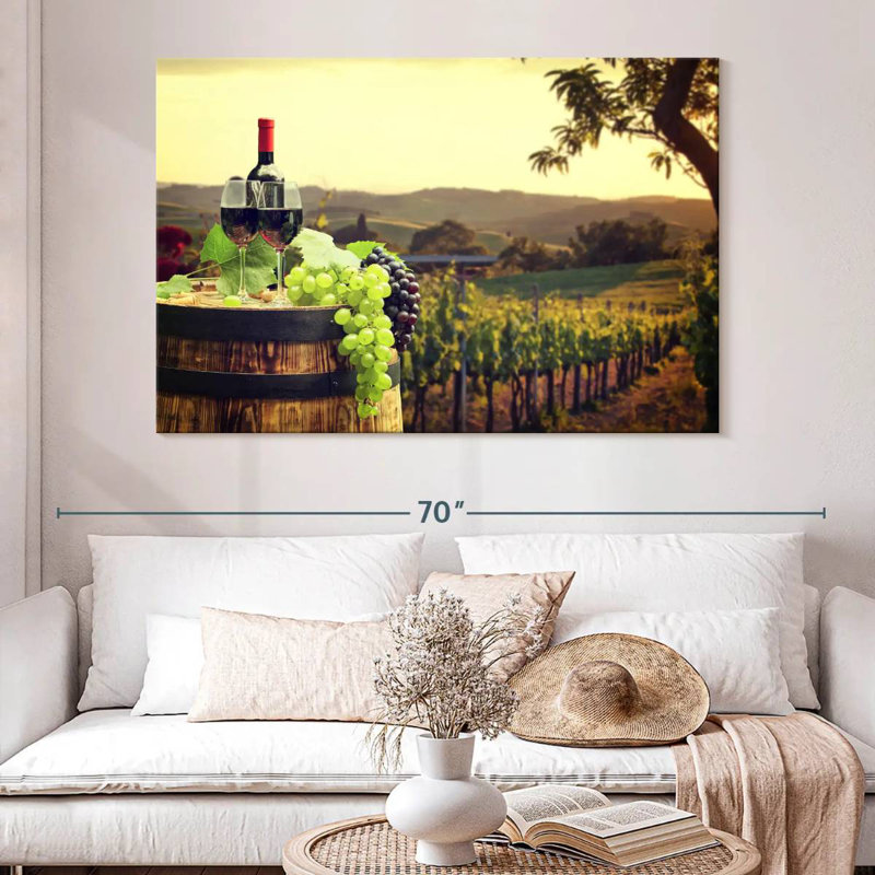 Tonneau à vin rouge Yarlin, H 34 po x l 51 po