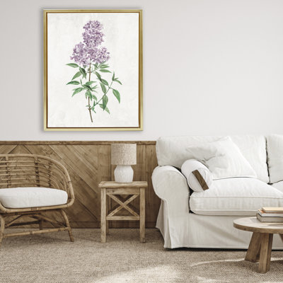 Cadre flottant lilas en fleurs, design par Kim Allen