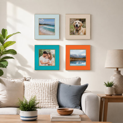 Picture Frames Set, High Definition Tempered Real Glass, Wall or Tabletop Display