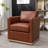 Beaney 29'' Wide Genuine Leather Top Grain Leather Swivel Armchair-222617686