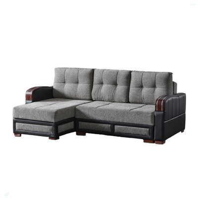 Upholstered Convertible Sectional With Storage