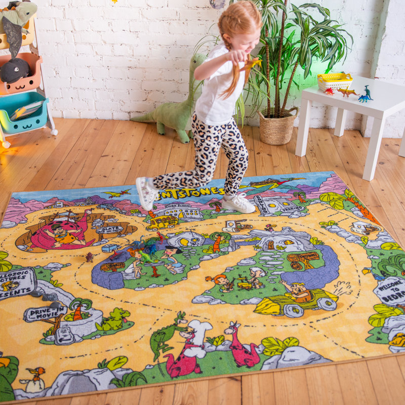 Harry Potter Wizarding World Activity Educational Learning Game Non Slip Kids Rug Classroom Playroom, Rectangle 5'3" x 6'6"