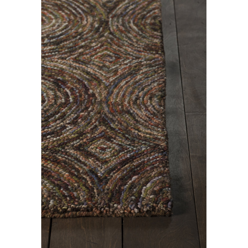 Galaxy Wool Area Rug in Brown And Tan, 5' x 7'6"