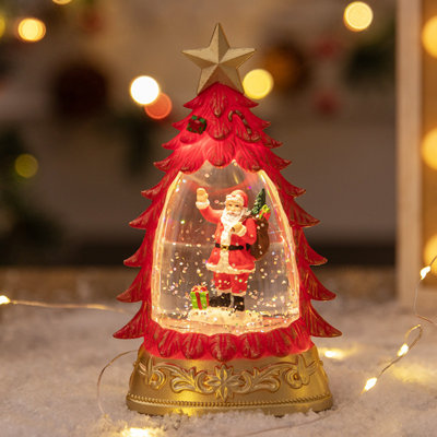 Arbre de Noël ornements de bureau lumière de nuit rougeoyante scène de Noël mise en page couvercle en verre décoration cadeau de Noël 10mL