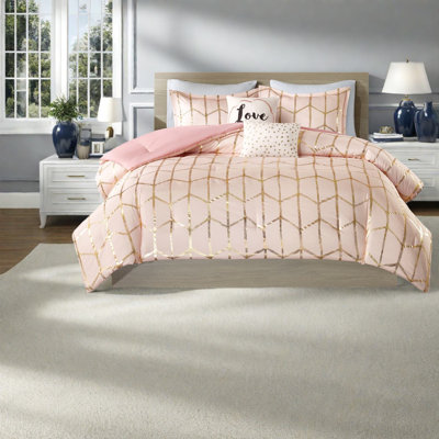 Soft 5 Piece Bedding Sets, Polyester Full Queen, Modern Home Style