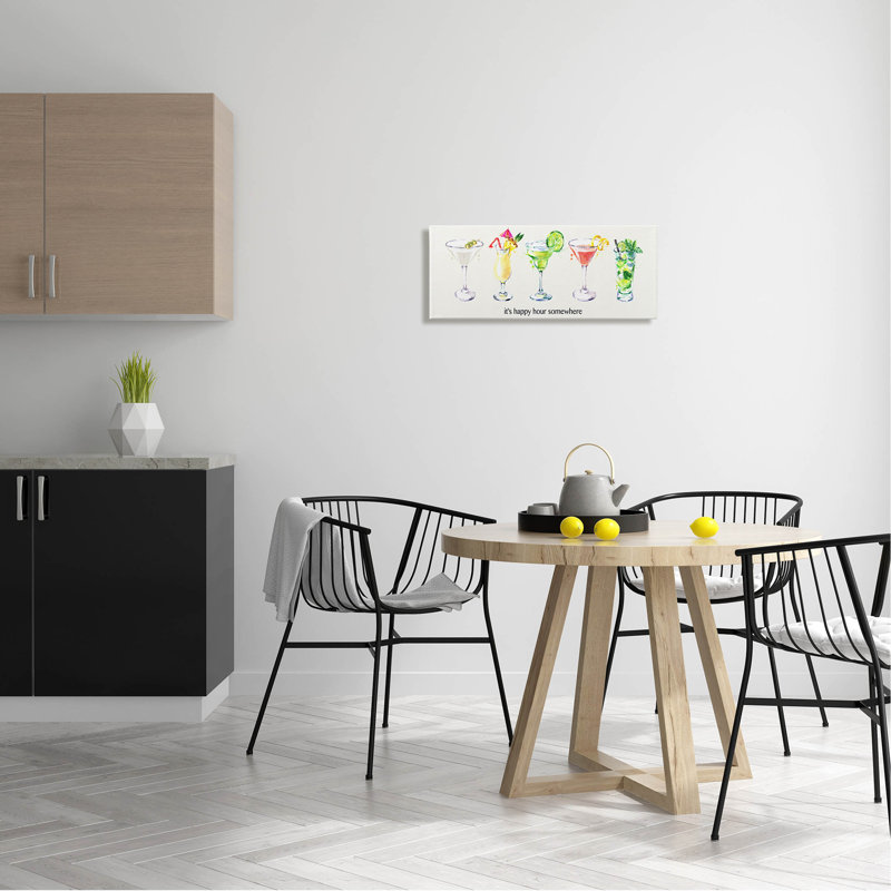 «Happy Hour Somewhere Cocktail», art mural par Susan Jill, H 10 po x l 24 po x P 1,5 po