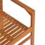 Chaises de salle à manger d'extérieur sans accoudoirs modernes en bois d'acacia avec dossier en osier PE-125186793-125186795