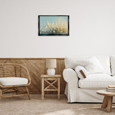 Blooming Spring Garden Brown Framed Floater Canvas by RB
