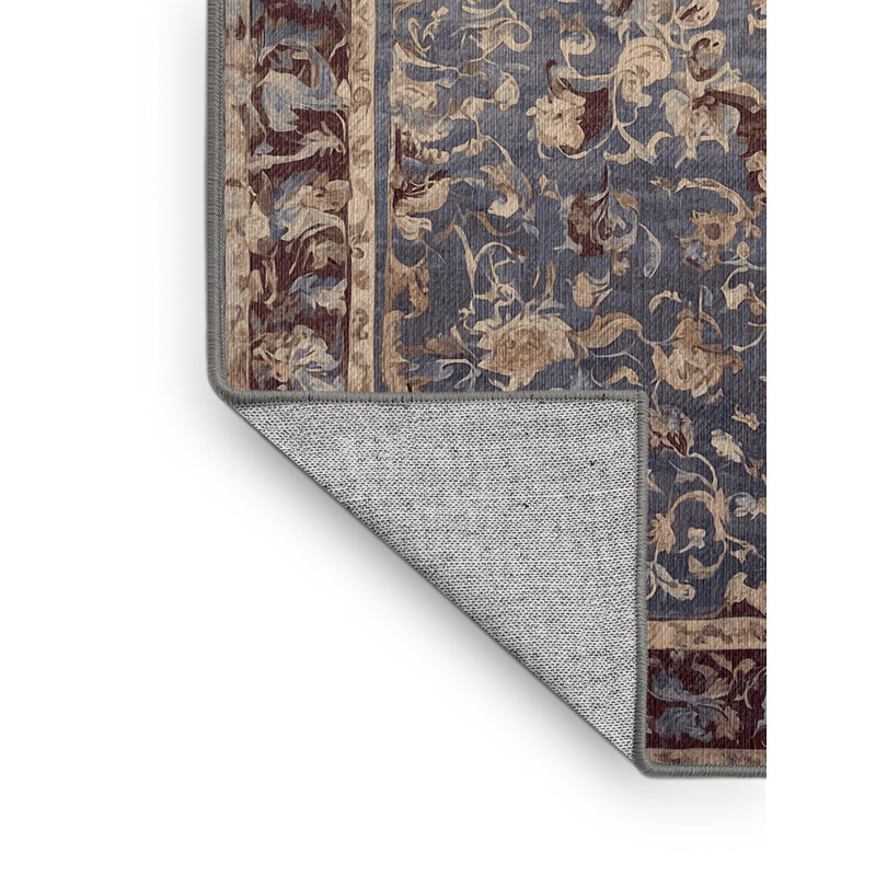 Machine Washable Gray Area Rug, Square 8'