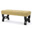 Banc repose-pieds Riam, 41 po, capitonné, jaune, pieds demi-cercle-121481517