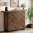Industrial Console Table With Metal Base