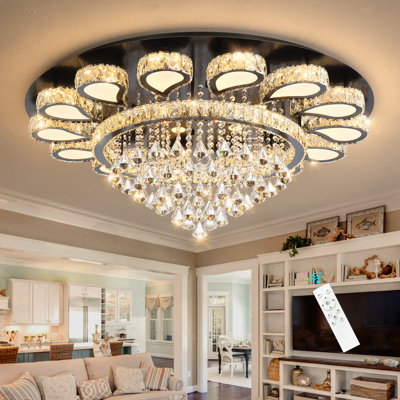Luxury Modern Crystal Remote Dimmable Chandelier